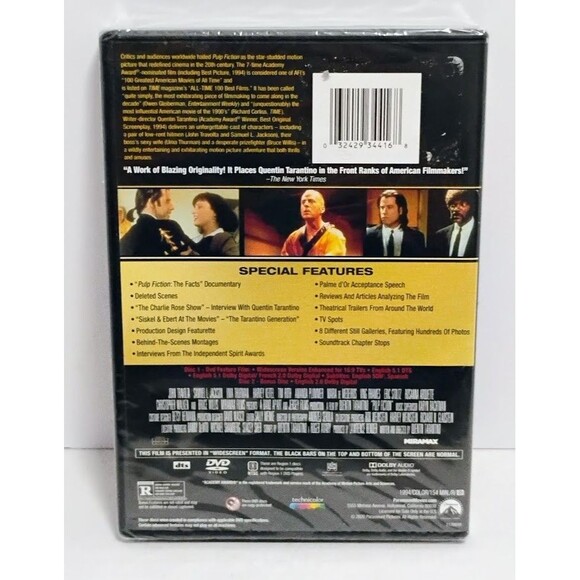 PARAMOUNT PICTURES QUENTIN TARANTINO PULP FICTION DVD NEW SEALED - Picture 2 of 4